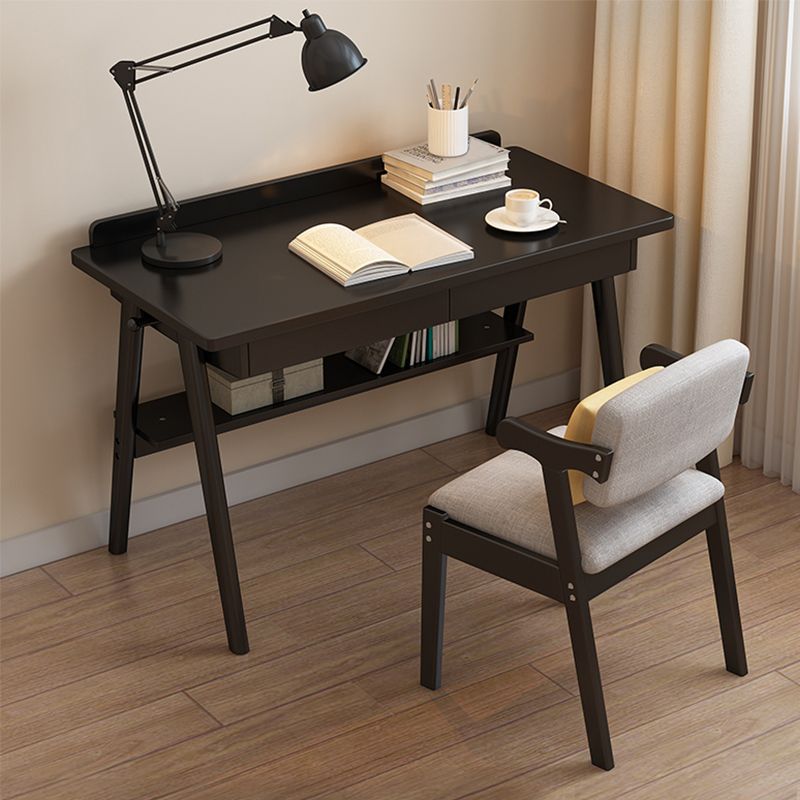 Scrivania scandinava in legno massiccio parsons scrivania per la scrittura a casa con scaffale