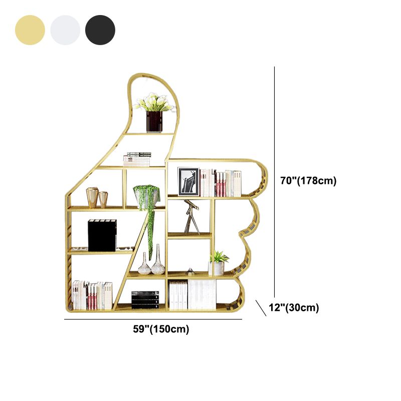 Geometric Shelf Bookcase Modern Metal Bookshelf for Home Office Clearhalo 'Bookcases' 'furn' 'furn_bookcases' 'Furniture' 'furniture_bookcases' 'Office Furniture' 1200x1200_91be881f-a3ee-4e7b-b6b8-cdf3e466df1f