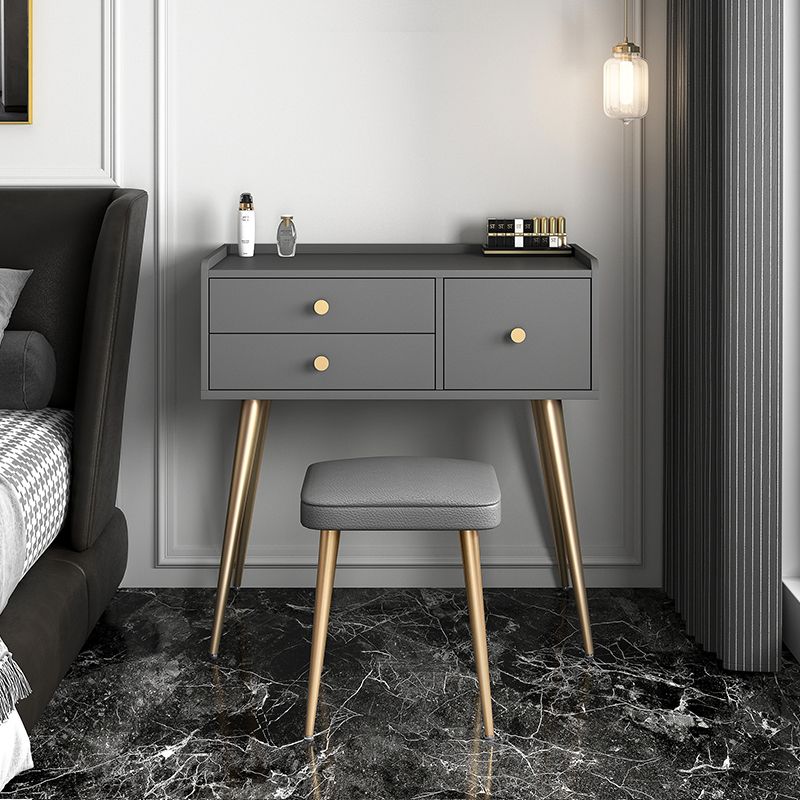 Contemporary Vanity Dressing Table 3 Drawer 30.7" Tall Makeup Vanity Desk Table Clearhalo 'Bedroom Furniture' 'furn' 'furn_makeup_vanities' 'Furniture' 'Makeup Vanities' 'makeup_vanities' 1200x1200_91c072ef-05b4-4207-9ada-7c364ce4d966