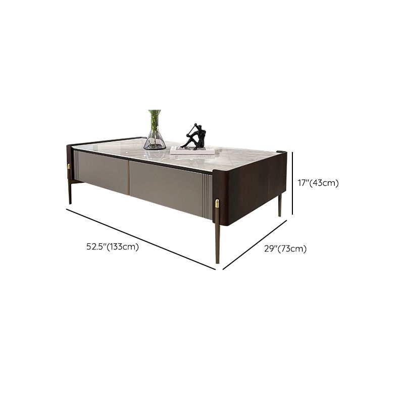 28" Wide Contemporary Cocktail Table White 4 Legs Stone Coffee Table Clearhalo 'Coffee & Accent Tables' 'Coffee Tables' 'coffee_tables' 'furn' 'furn_coffee_tables' 'Furniture' 'Living Room Furniture' 1200x1200_91c0e8a5-6c10-4c97-811f-bfc7cc3f1745