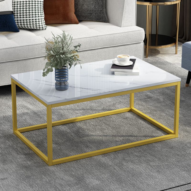 Modern Rectangular Steel Frame Coffee Table Black Cocktail Table Clearhalo 'Coffee & Accent Tables' 'Coffee Tables' 'coffee_tables' 'furn' 'furn_coffee_tables' 'Furniture' 'furniture_coffee_tables' 'Living Room Furniture' 1200x1200_91c14e32-eb57-44ff-96ac-cf8bc6d9f599