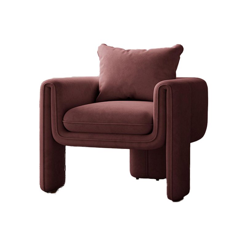 Modern Living Room Accent Armchair Round Arms Sled Arm Chair Clearhalo 'Accent Chairs' 'accent_chairs' 'Chairs & Seating' 'furn' 'furn_accent_chairs' 'Furniture' 'Living Room Furniture' 1200x1200_91c195cf-21d2-491e-aa6d-9ac1097e98c7