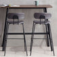 Matte Finish Leather Barstool Nordic Style Coffee Shop Low Back Stool