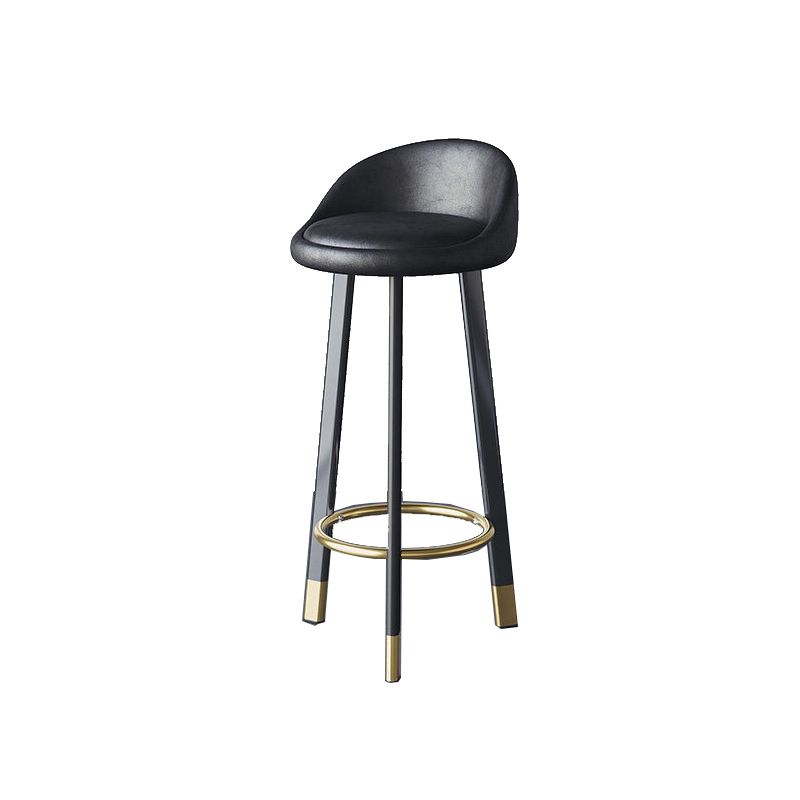 Glam Metal Barstool Fabric Counter Stool in Matte Finish for Home Clearhalo 'Bar Furniture' 'Bar Stools' 'bar_stools' 'furn' 'furn_bar_stools' 'Furniture' 'Kitchen & Dining Furniture' 1200x1200_91c26075-d09e-49b2-86a9-ddded54f56fc