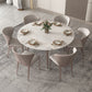 Simple Sintered Stone Extendable Table White Round Shape Dining Table for Kitchen Clearhalo ' dining_table' 'Dining Tables & Seating' 'Dining Tables' 'furn' 'furn_dining_table' 'Furniture' 'furniture_dining_table' 'Kitchen & Dining Furniture' 'kitchen&dining_furn' 'kitchen' 'kitchen_dining_table' 1200x1200_91c268b0-c53b-405d-8608-b1ad13aaefb0