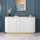 Glam Buffet Sideboard a 4 cassetti e mobili a 2 porte a buffet, 16 "W x 31" H