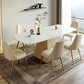 Ensemble de table rectangulaire en pierre frittée de style Glam nordique, ensemble de 1/4/5/7 pièces