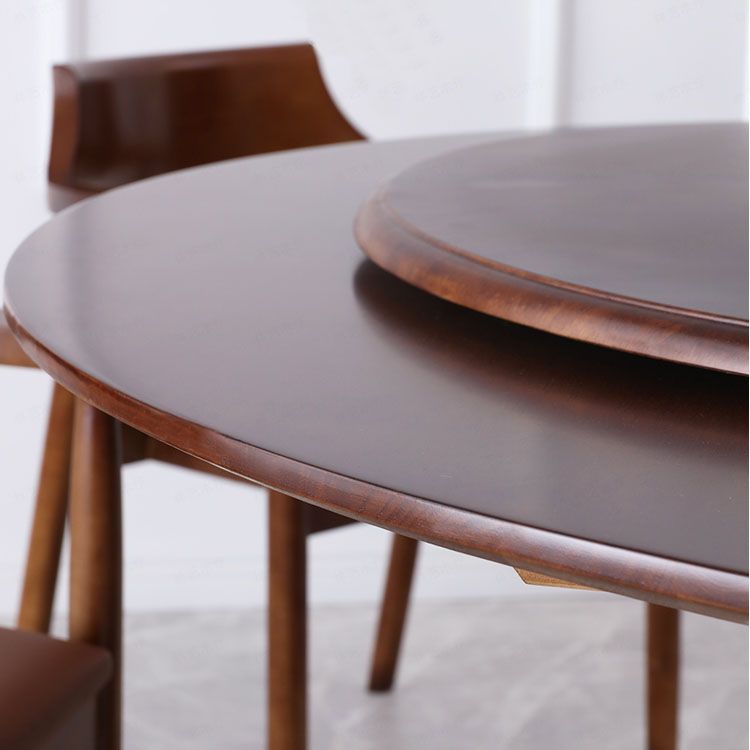 Solid Wood Pedestal Table Convertible Dining Table for Kitchen Clearhalo 'Dining Tables & Seating' 'Dining Tables' 'dining_table' 'furn' 'furn_dining_table' 'Furniture' 'Kitchen & Dining Furniture' 1200x1200_91c4b9bf-7c4a-4f2d-9b33-86acbc9f554b