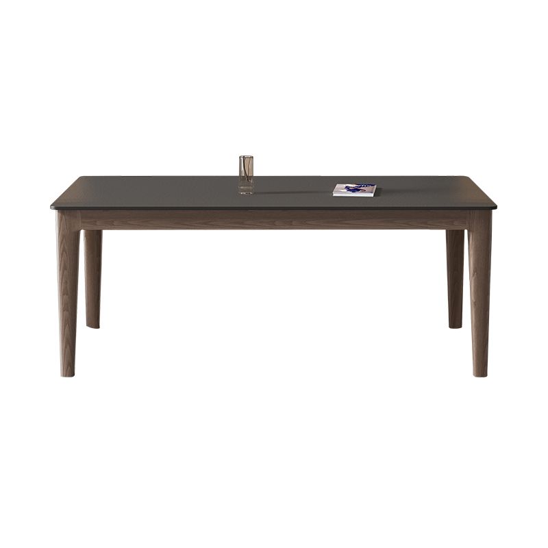 Modern Rectangle Stone Dining Table Solid Wood Legs for Dining Room Clearhalo 'Dining Tables & Seating' 'Dining Tables' 'dining_table' 'furn' 'furn_dining_table' 'Furniture' 'Kitchen & Dining Furniture' 1200x1200_91c4c708-4fd1-4da6-8520-2eb62b03240c