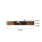 Wooden TV Stand Console Brown Modern Style TV Cabinet with Doors