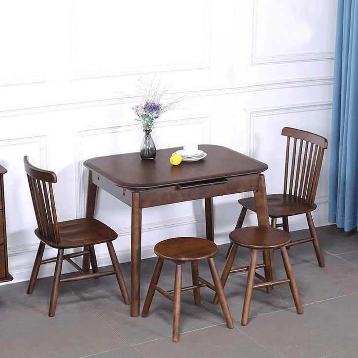 Minimalist Extendable Solid Wood Table Rectangle Shape Standard Dining Table for Kitchen Clearhalo ' dining_table' 'Dining Tables & Seating' 'Dining Tables' 'furn' 'furn_dining_table' 'Furniture' 'furniture_dining_table' 'Kitchen & Dining Furniture' 'kitchen&dining_furn' 'kitchen' 'kitchen_dining_table' 1200x1200_91c999a1-3b4e-468b-9921-0130aafc9873
