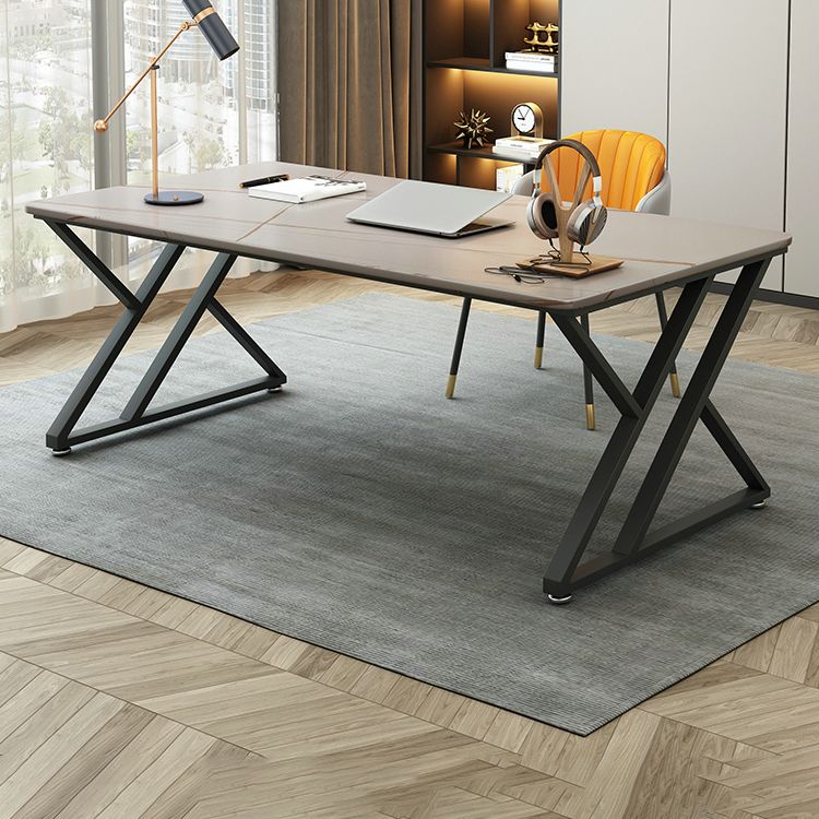 29.53" H Contemporary Office Desk Antique Finish Rectangular Computer Desk Clearhalo 'furn' 'furn_office_desk' 'Furniture' 'Office Desks' 'Office Furniture' 'office_desk' 1200x1200_91c9d459-b3ec-4d1b-89bb-b41238b83236