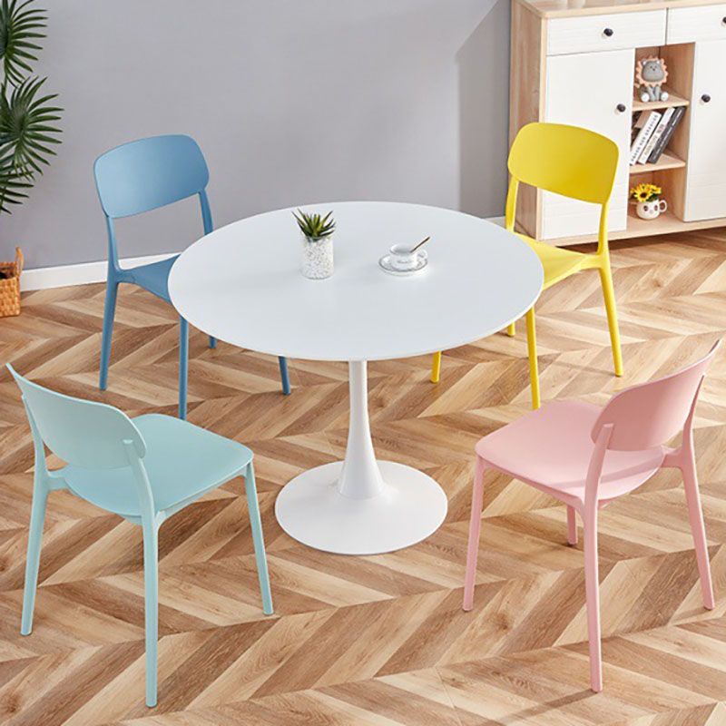 Modern Stackable Chair Dining Armless Chair with Plastic Legs for Kitchen Clearhalo ' kitchen&dining_furn' 'Dining Chairs' 'Dining Tables & Seating' 'dining_chair' 'Furniture' 'furniture_dining_chair' 'Kitchen & Dining Furniture' 'kitchen' 1200x1200_91cab1d4-5e2f-4a55-9269-6a8880a292c7