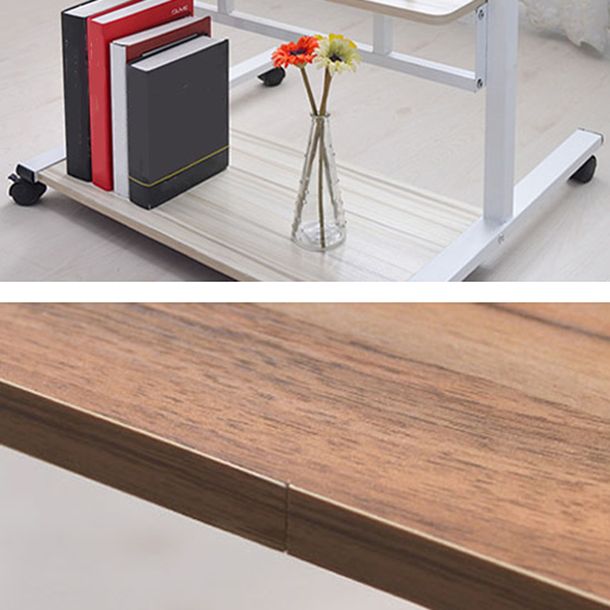 Table with Caster Wheel Adjustable Height Front and Rear Table Board Size Clearhalo 'furn' 'furn_office_desk' 'Furniture' 'Office Desks' 'Office Furniture' 'office_desk' 1200x1200_91cb36e8-00cd-4865-9b79-c71862df5125