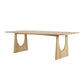Rectangle Modern Dining Table Fixed Table with Solid Wood for Dining Room