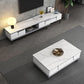 Modern Coffee Cocktail Table 4 Legs Base with 2 Storage Drawers