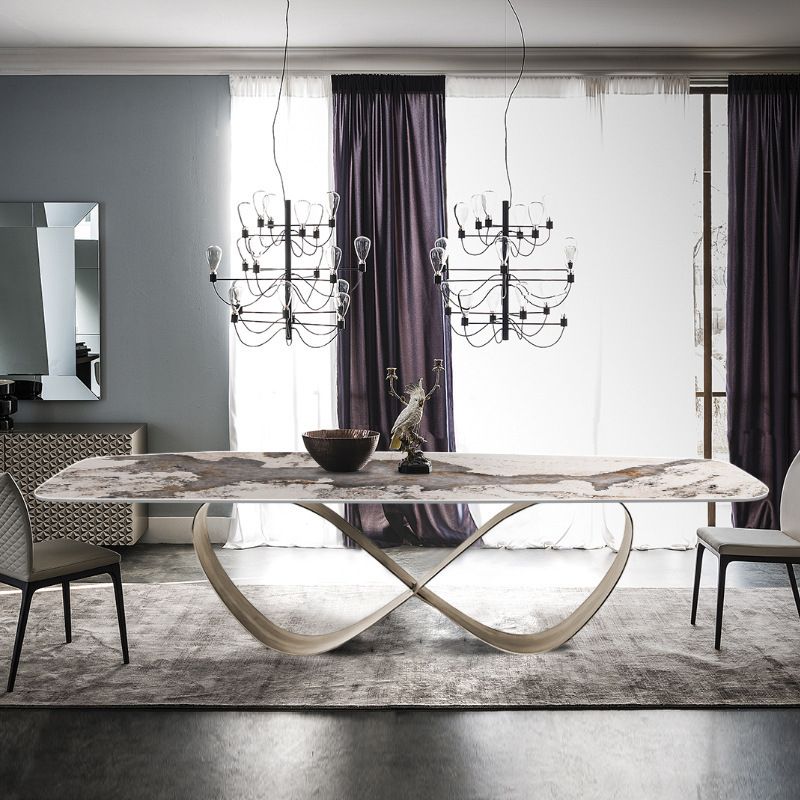 Glam Dining Sintered Stone Table Rectangle Table for Home Use Clearhalo 'Dining Tables & Seating' 'Dining Tables' 'dining_table' 'furn' 'furn_dining_table' 'Furniture' 'Kitchen & Dining Furniture' 1200x1200_91cf9272-f98b-403f-9b14-8fae73fc1806