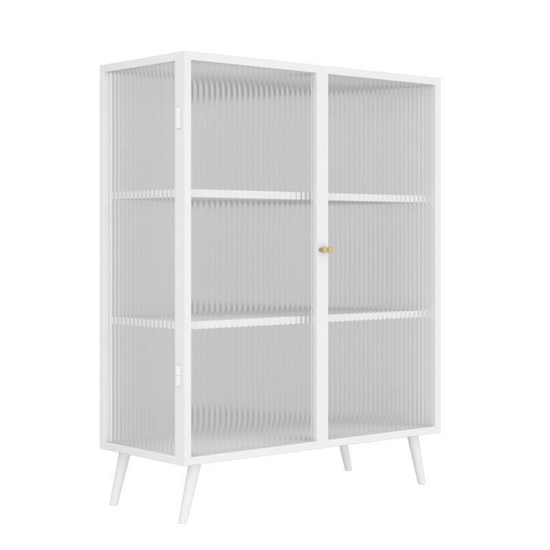 Metalen dressoir met glazen deuren eigentijdse eetserver met kasten