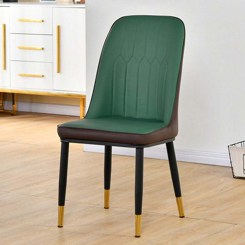 Scandinavian Metal Chairs Set Kitchen Solid Back Dining Side Chair (Set of 4) Clearhalo ' kitchen&dining_furn' 'Dining Chairs' 'Dining Tables & Seating' 'dining_chair' 'furn' 'furn_dining_chair' 'Furniture' 'furniture_dining_chair' 'Kitchen & Dining Furniture' 'kitchen' 1200x1200_91d1b2e1-4982-4ca3-91e4-0f541ad97e75