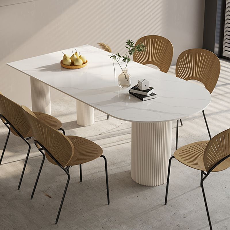 Modern Irregular Shape Table Sintered Stone Top Table with 3 Legs Clearhalo 'Dining Tables & Seating' 'Dining Tables' 'dining_table' 'furn' 'furn_dining_table' 'Furniture' 'Kitchen & Dining Furniture' 1200x1200_91d44e29-0ccc-4950-91a9-284099b47e29