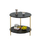1 Shelf Stone Top Nightstand Glam Open Storage Night Table ,16.5   Tall
