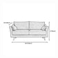 Loose Back Sloped Arm Sofa Nordic 30.7" H Linen Slipcovered Sofa Clearhalo 'Furniture' 'furniture_sofas' 'kitchen' 'kitchen_sofas' 'Living Room Furniture' 'Sofa' 'sofas' 1200x1200_91d64d44-3e2c-4cc3-8184-f7ecc3ee1291