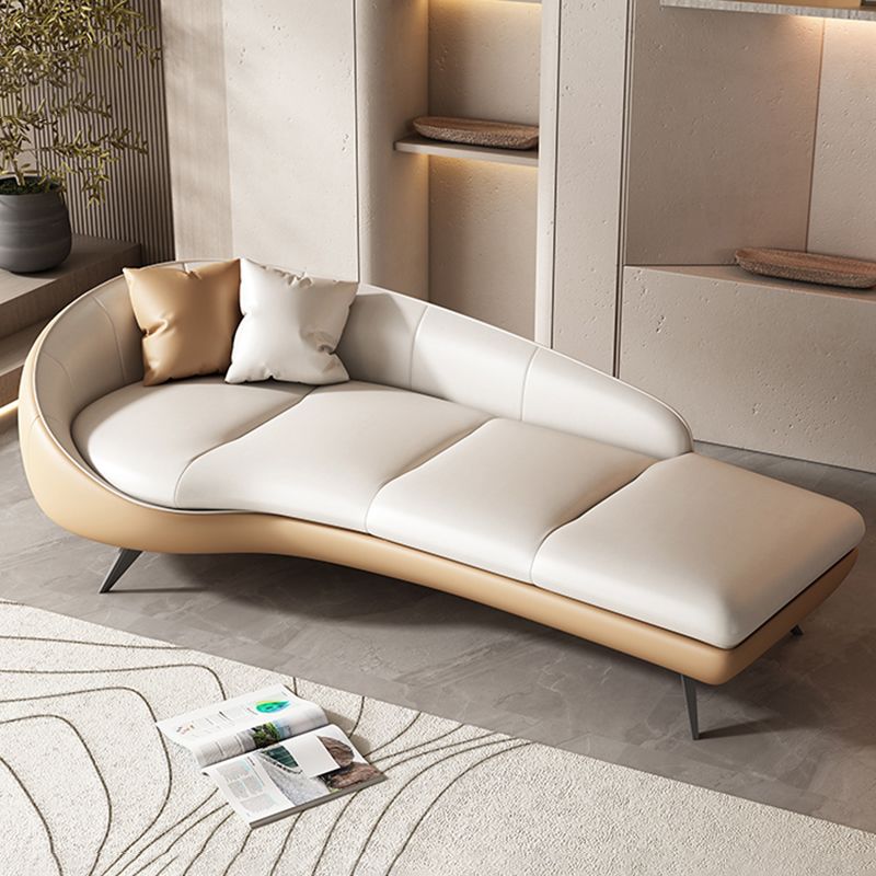 Modern Upholstered Chaise Lounge Leather Chaise with Left-Arm for Bedroom and Living Room Clearhalo 'Chairs & Seating' 'Chaise Lounge' 'chaise_lounge' 'furn' 'furn_chaise_lounge' 'Furniture' 'Living Room Furniture' 1200x1200_91d852f3-3439-4e2a-be99-d904e1b58960