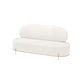 29.5"/31.5" H Contemporary White Wool Armless Sofa for Apartment