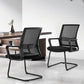 Chaise de conférence contemporaine à dossier en maille, chaise de travail à bras fixes pour le bureau