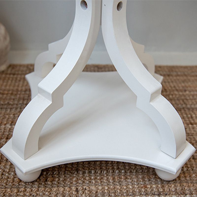 Distressed Wood Side Table French Country Style 25" Tall Side Table