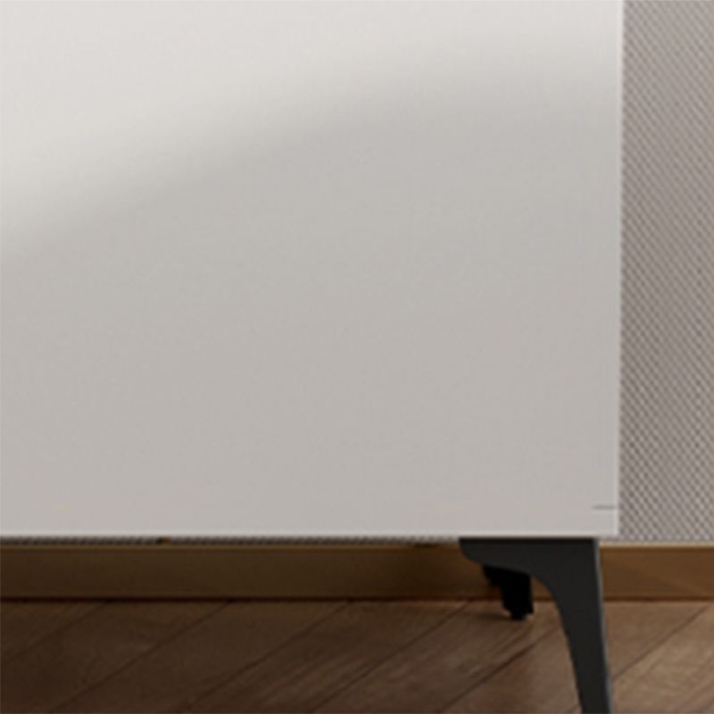 Modern White Wood Storage Chest with Soft-Close Drawers for Home