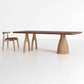 Mesa de comedor de madera sólida mesa de rectángulo marrón de estilo contemporáneo para cocina en casa