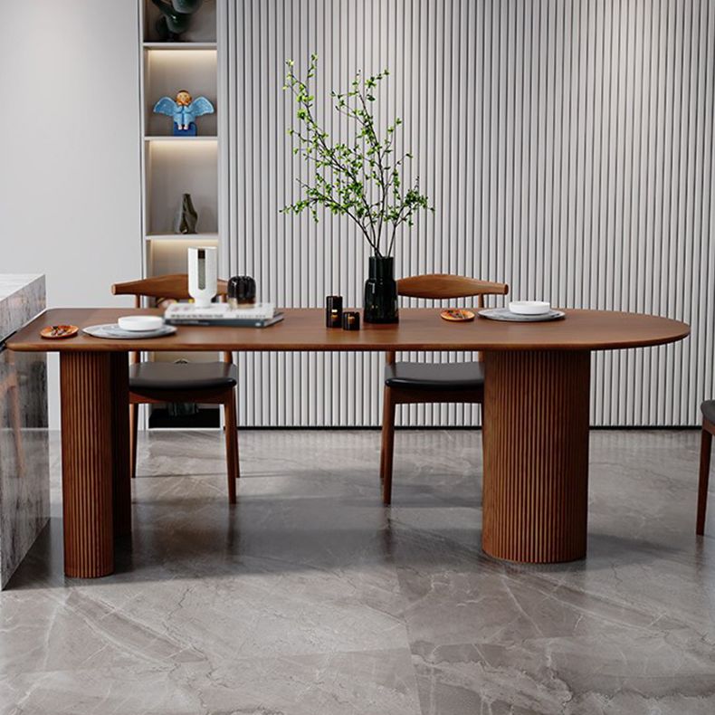 Solid Wood Contemporary Free Form Indoor Table Wood Top Table for Dining Room Clearhalo ' dining_table' 'Dining Tables & Seating' 'Dining Tables' 'furn' 'furn_dining_table' 'Furniture' 'furniture_dining_table' 'Kitchen & Dining Furniture' 'kitchen&dining_furn' 'kitchen' 'kitchen_dining_table' 1200x1200_91deaacb-01f7-404a-bbe6-190eb07d73e3
