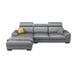Scandinavian Faux Leather Sectional/sofa with Pillow Top Arm