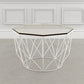 Modern Frame Coffee Table Round Glass Top Coffee Cocktail Table Clearhalo 'Coffee & Accent Tables' 'Coffee Tables' 'coffee_tables' 'furn' 'furn_coffee_tables' 'Furniture' 'Living Room Furniture' 1200x1200_91e039aa-4e58-4d94-b92e-5c46134c0974