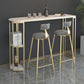 Gorgeous Bar Table Stone Top Gold Base Pub Table with Shelf for Living Room, Only Table Clearhalo 'Bar Furniture' 'Bar Tables' 'bar_tables' 'furn' 'furn_bar_tables' 'Furniture' 'furniture_bar_tables' 'Kitchen & Dining Furniture' 1200x1200_91e0b3f0-b0d6-4fca-bb75-4c5a9e691809