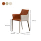 Upholstered Arm Chair Indoor Modern Faux Leather Dining Arm Chair with Metal Frame Clearhalo 'Dining Chairs' 'Dining Tables & Seating' 'dining_chair' 'furn' 'furn_dining_chair' 'Furniture' 'Kitchen & Dining Furniture' 1200x1200_91e27ab9-c89b-42de-a5e6-1d838122e250