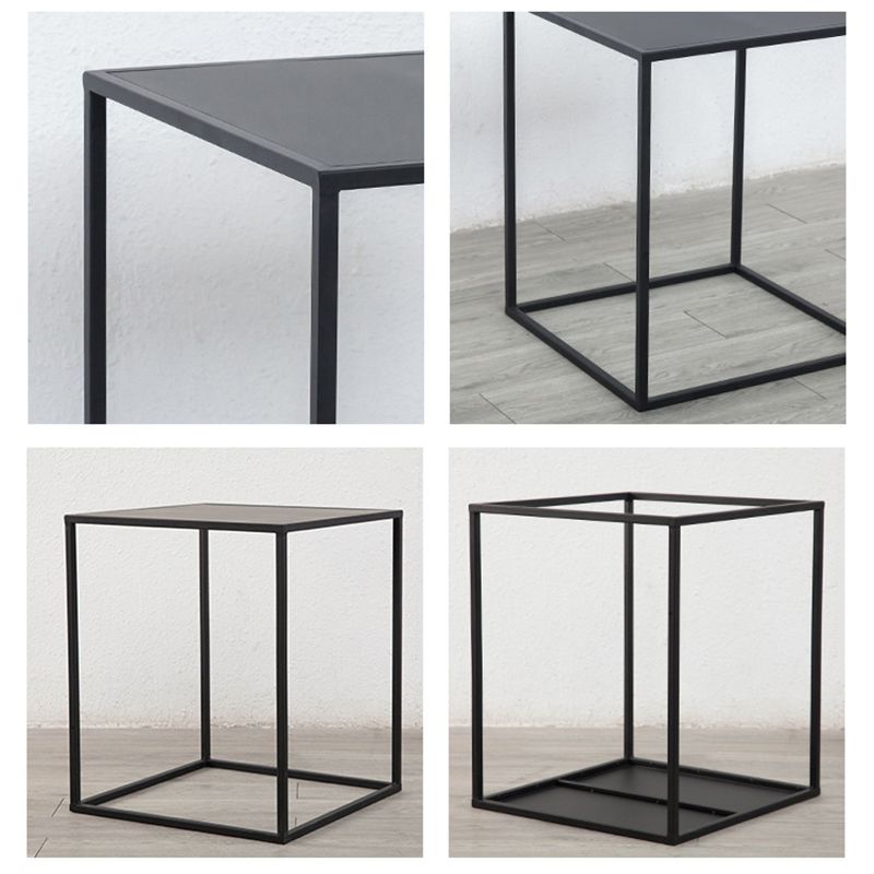 Mesa de deslizamiento de extremo de metal de mediados de siglo Mesa de esquina de sofá marco minimalista