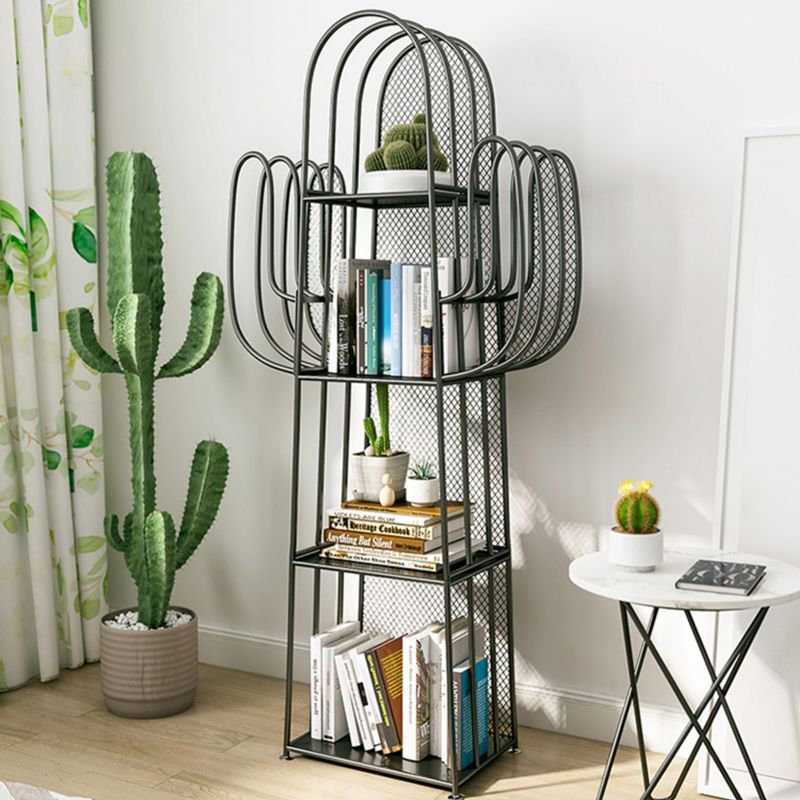 18.1"L Scandinavian Style Standard Bookcase Metal Closed Back Bookshelf Clearhalo 'Bookcases' 'furn' 'furn_bookcases' 'Furniture' 'furniture_bookcases' 'Office Furniture' 1200x1200_91e2ce49-faeb-43cb-a460-e9b22e2cb3c2