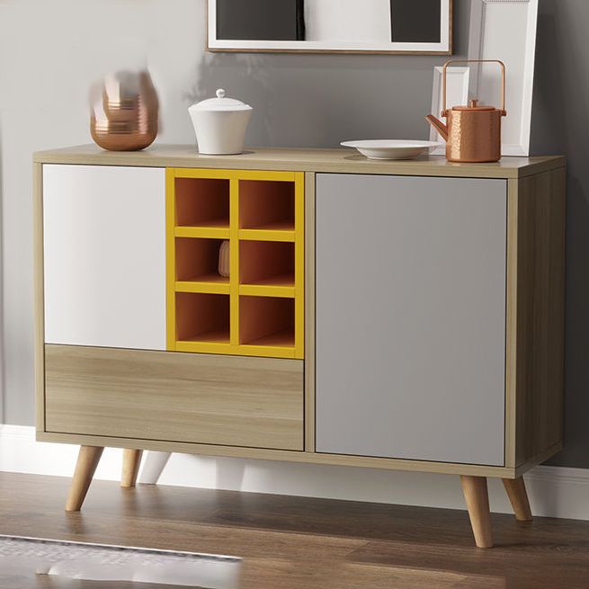 Scheda laterale in stile Glam Porta in legno ingegnerizzato per soggiorno