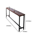 Industrial Style Solid Wood Bar Table Rectangle Bar Height Bar Dining Table