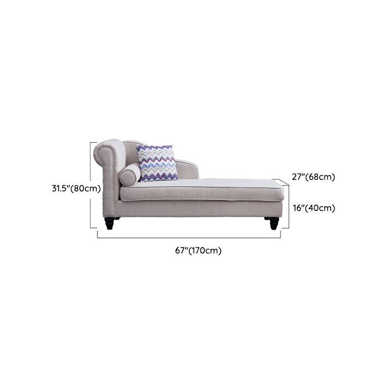 Modern Style Chaise Lounge Couch Solid Color Lounge Chair with Linen Clearhalo 'Chairs & Seating' 'Chaise Lounge' 'chaise_lounge' 'furn' 'furn_chaise_lounge' 'Furniture' 'Living Room Furniture' 1200x1200_91e42405-f82f-47a3-b90a-b13c8f2e6937