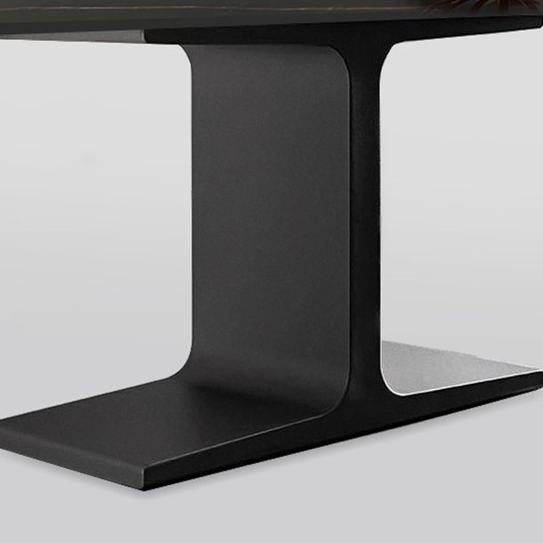 Oval Contemporary Dining Table Black Sintered Stone Table with Pedestal Base Clearhalo ' dining_table' 'Dining Tables & Seating' 'Dining Tables' 'furn' 'furn_dining_table' 'Furniture' 'furniture_dining_table' 'Kitchen & Dining Furniture' 'kitchen&dining_furn' 'kitchen' 'kitchen_dining_table' 1200x1200_91e45dab-a420-424f-8d3c-3f6f945f68ff