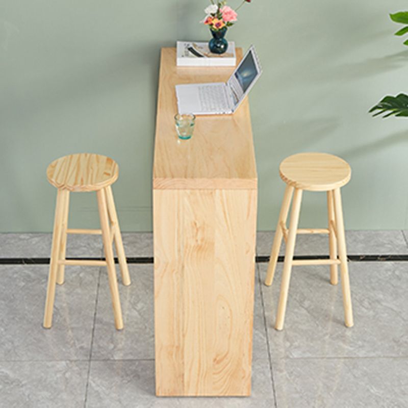 Rectangle Modern Bar Height Table Sled Wood Natural Counter Table for Living Room Clearhalo 'Bar Furniture' 'Bar Tables' 'bar_tables' 'Furniture' 'furniture_bar_tables' 'Kitchen & Dining Furniture' 'kitchen&dining_furn' 'kitchen' 1200x1200_91e4b6fb-6abb-466d-bff9-aa273b6e2e00