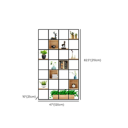 9.84" W Industrial Antique Finish Shelf Bookcase Etagere Metal Bookshelf Clearhalo 'Bookcases' 'furn' 'furn_bookcases' 'Furniture' 'Office Furniture' 1200x1200_91e5960e-aa54-42e6-9201-a0052643ba3d