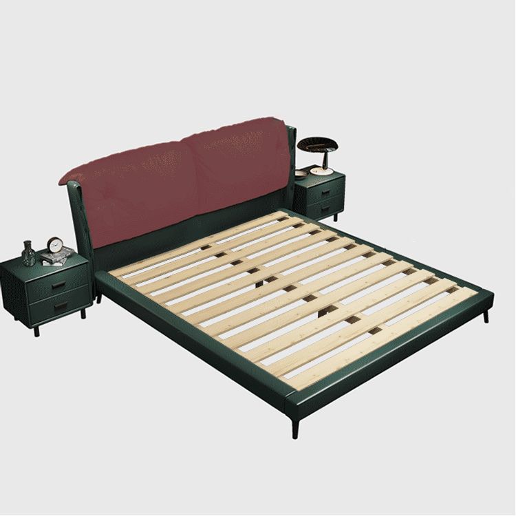 Legno dell'Europa settentrionale e vera pelle con testata imbottita