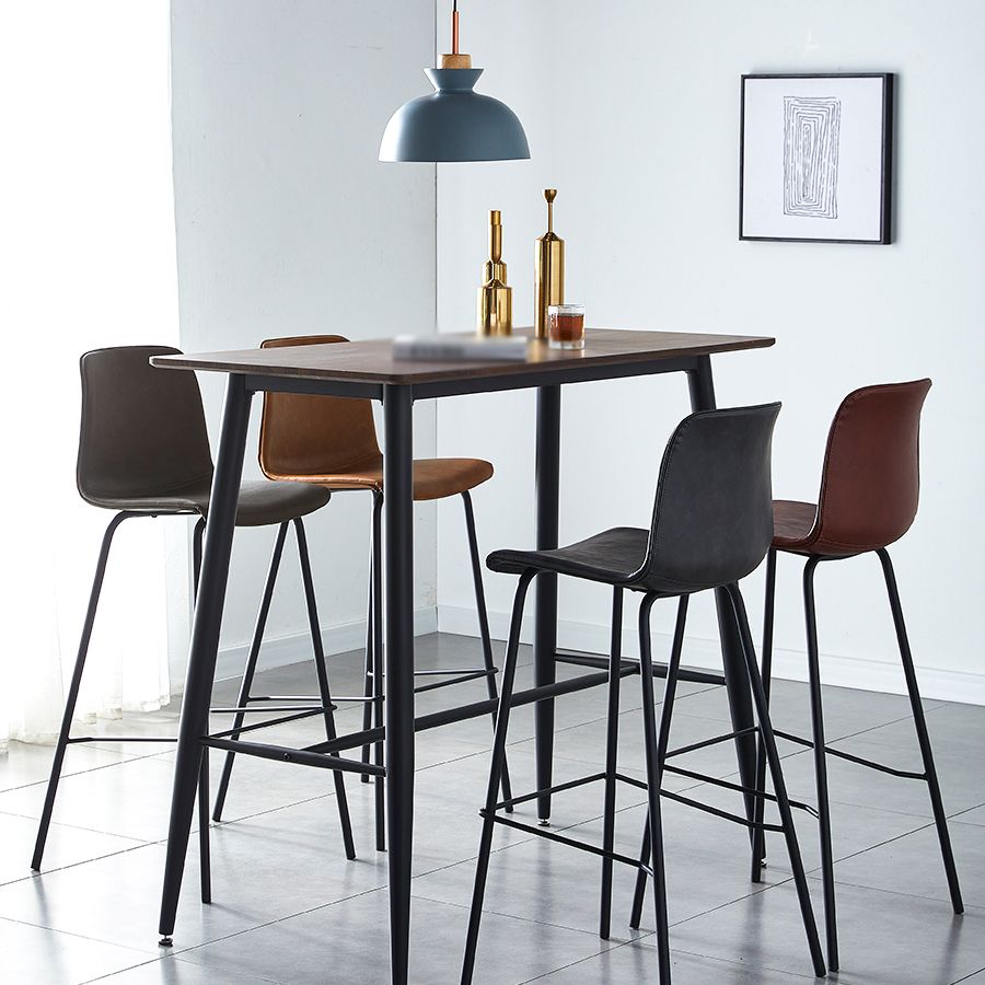 Industrial Upholstered Distressed Quilted Barstool Indoor Tall Stool with Bucket Seat Clearhalo 'Bar Furniture' 'Bar Stools' 'bar_stools' 'furniture_bar_stools' 'Kitchen & Dining Furniture' 'kitchen&dining_furn' 'kitchen' 'kitchen_furn' Furniture' 1200x1200_91e7d05b-dc25-4dc9-85cf-7db312cb66f0