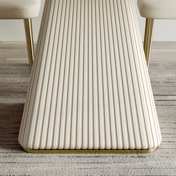 北欧焼結の石トップダイニングセット長方形1/4/5/6/7ピースダイニングルームテーブルセット