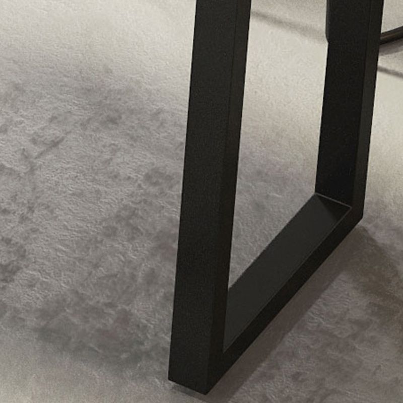 Mesa rectangular con altura de barra de madera maciza de 41,3" de alto con base de metal
