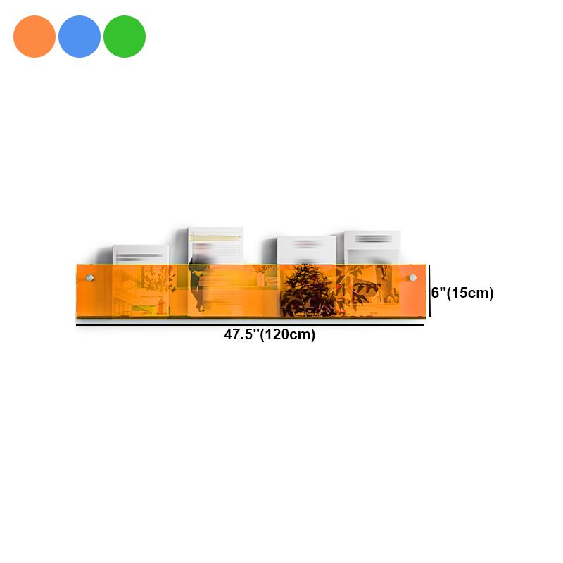 Scandinavian Horizontal Wall Unit Bookshelf Acrylic Bookcase for Home Clearhalo 'Bookcases' 'furn' 'furn_bookcases' 'Furniture' 'Office Furniture' 1200x1200_91ed27a6-2a1d-4f36-8c67-b6004ead7b23